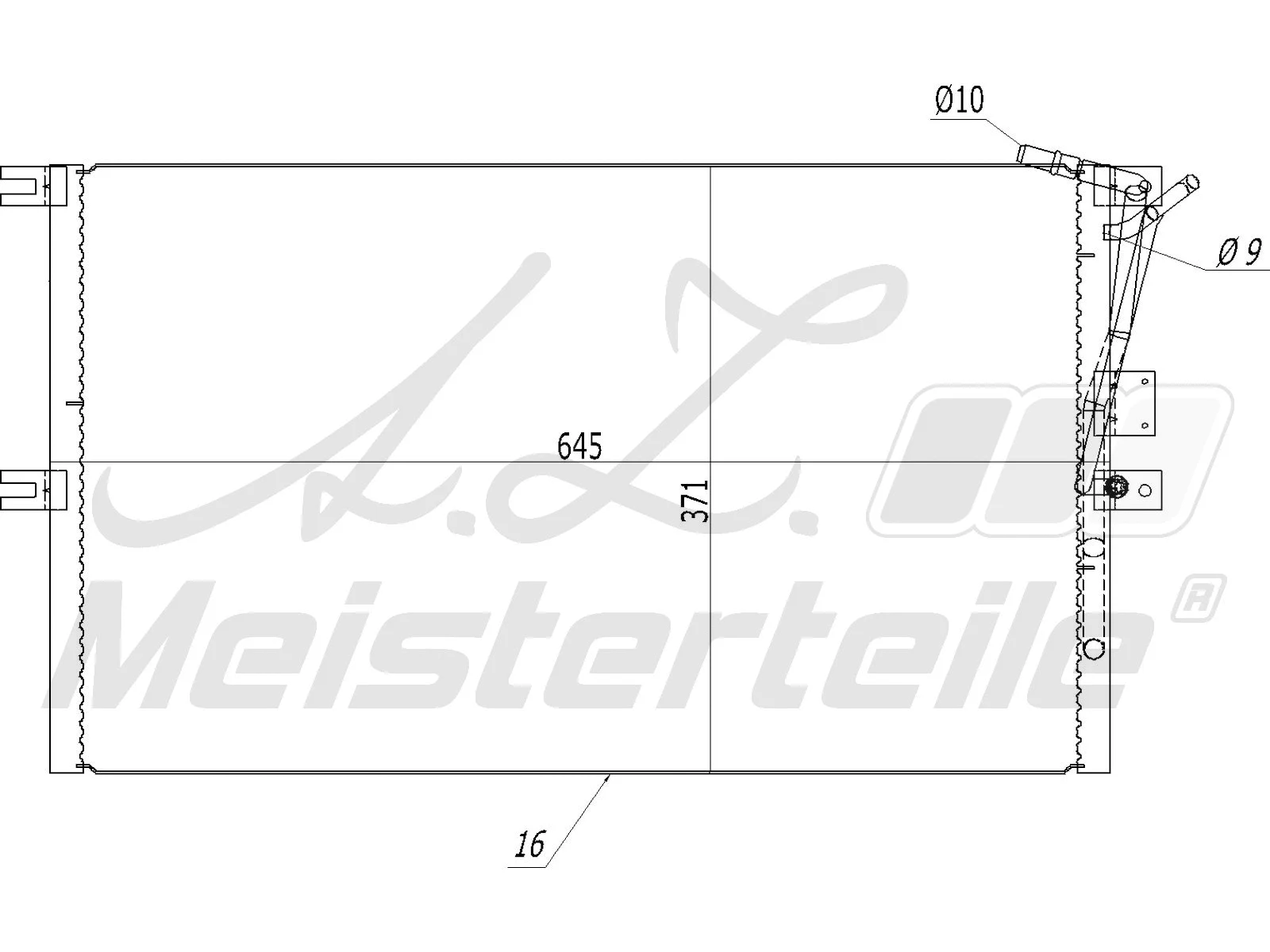 Condenseur, climatisation A.Z. Meisterteile AZMT-45-030-1477