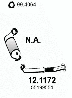 Tuyau d'échappement ASSO 12.1172
