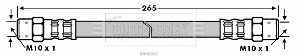 Flexible de frein BORG & BECK BBH6033