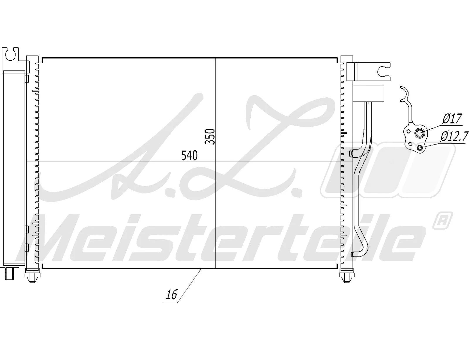 Condenseur, climatisation A.Z. Meisterteile AZMT-45-030-1123