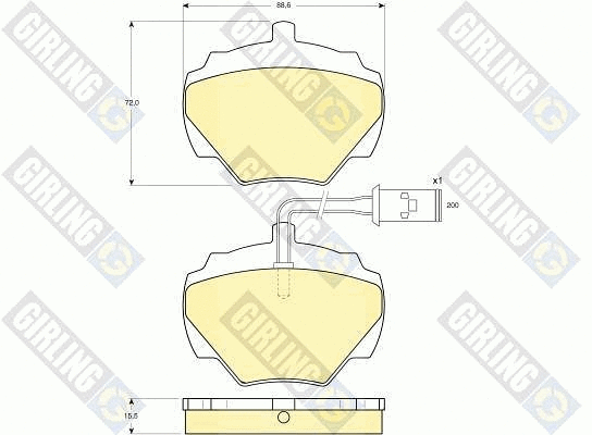 Kit de plaquettes de frein, frein à disque GIRLING 6109766