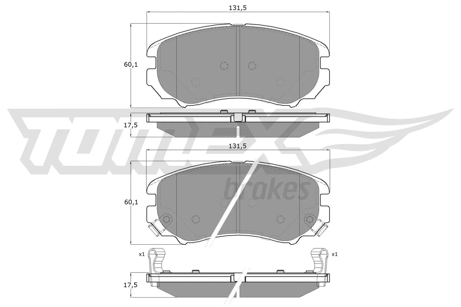 Kit de plaquettes de frein, frein à disque TOMEX Brakes TX 15-29