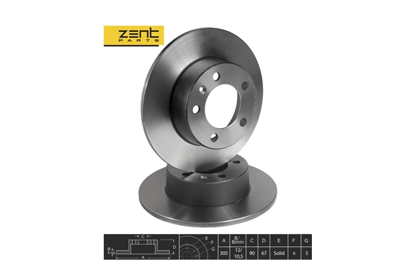 Disque de frein ZentParts Z06237