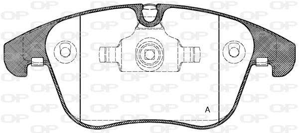 Kit de plaquettes de frein, frein à disque OPEN PARTS BPA1219.00