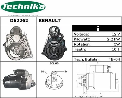 Démarreur Technika D62262