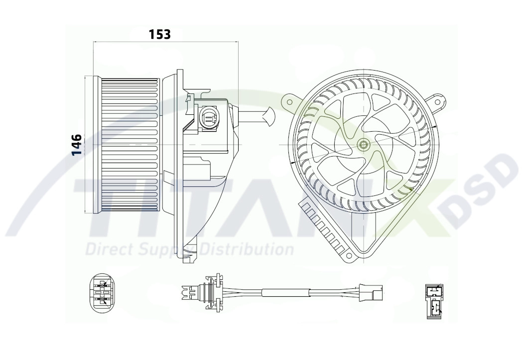 Pulseur d'air habitacle TitanX BL319004