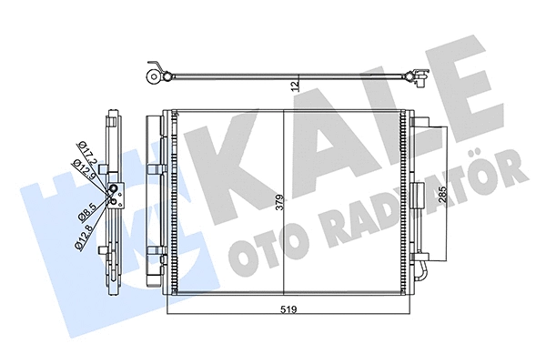 Condenseur, climatisation KALE OTO RADYATÖR 358215