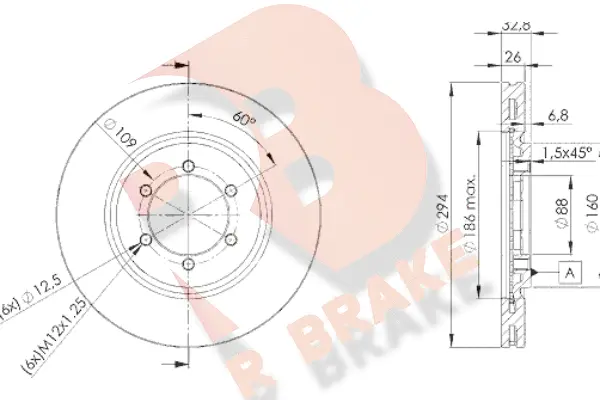 Disque de frein R BRAKE 78RBD28678