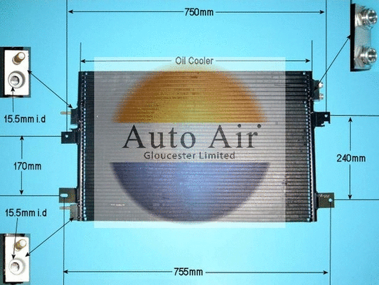 Condenseur, climatisation AUTO AIR GLOUCESTER 16-6221