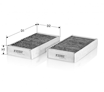 Filtre, air de l'habitacle TECNECO FILTERS CK1284C-2