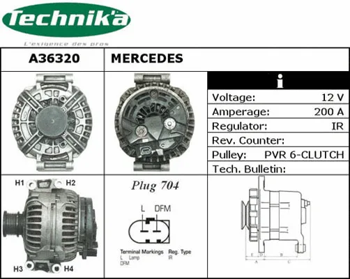 Alternateur Technika A36320