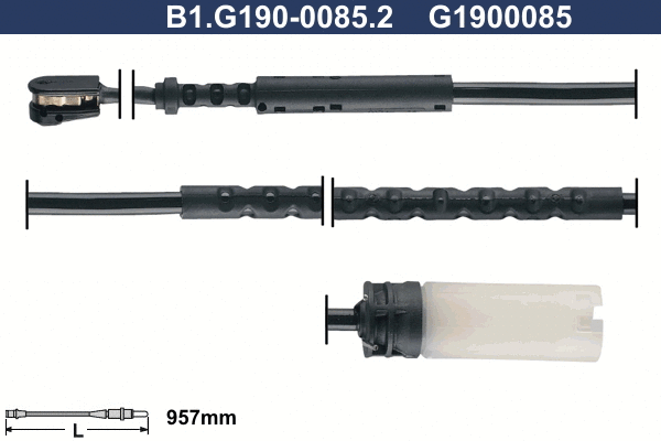 Contact d'avertissement, usure des plaquettes de frein GALFER B1.G190-0085.2