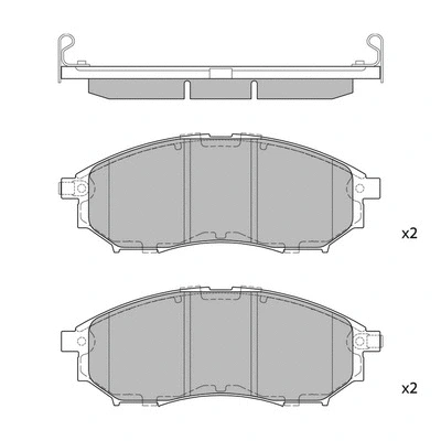 Kit de plaquettes de frein, frein à disque HAGEN GP1249
