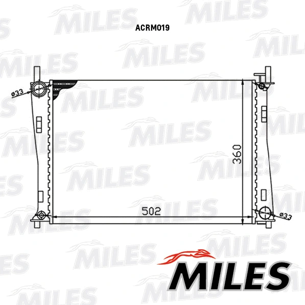 Radiateur, refroidissement du moteur MILES ACRM019