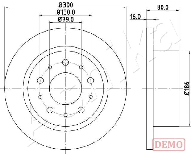 Disque de frein ASHIKA 61-00-0217C