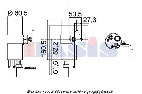 Filtre déshydratant, climatisation AKS DASIS 800645N