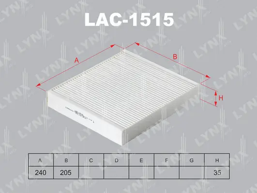 Filtre, air de l'habitacle LYNXAUTO LAC-1515