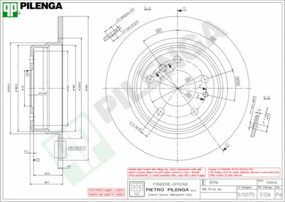 Disque de frein PILENGA 5126