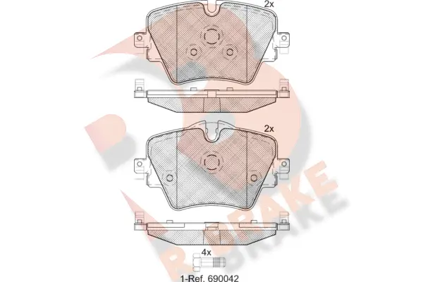 Kit de plaquettes de frein, frein à disque R BRAKE RB2216