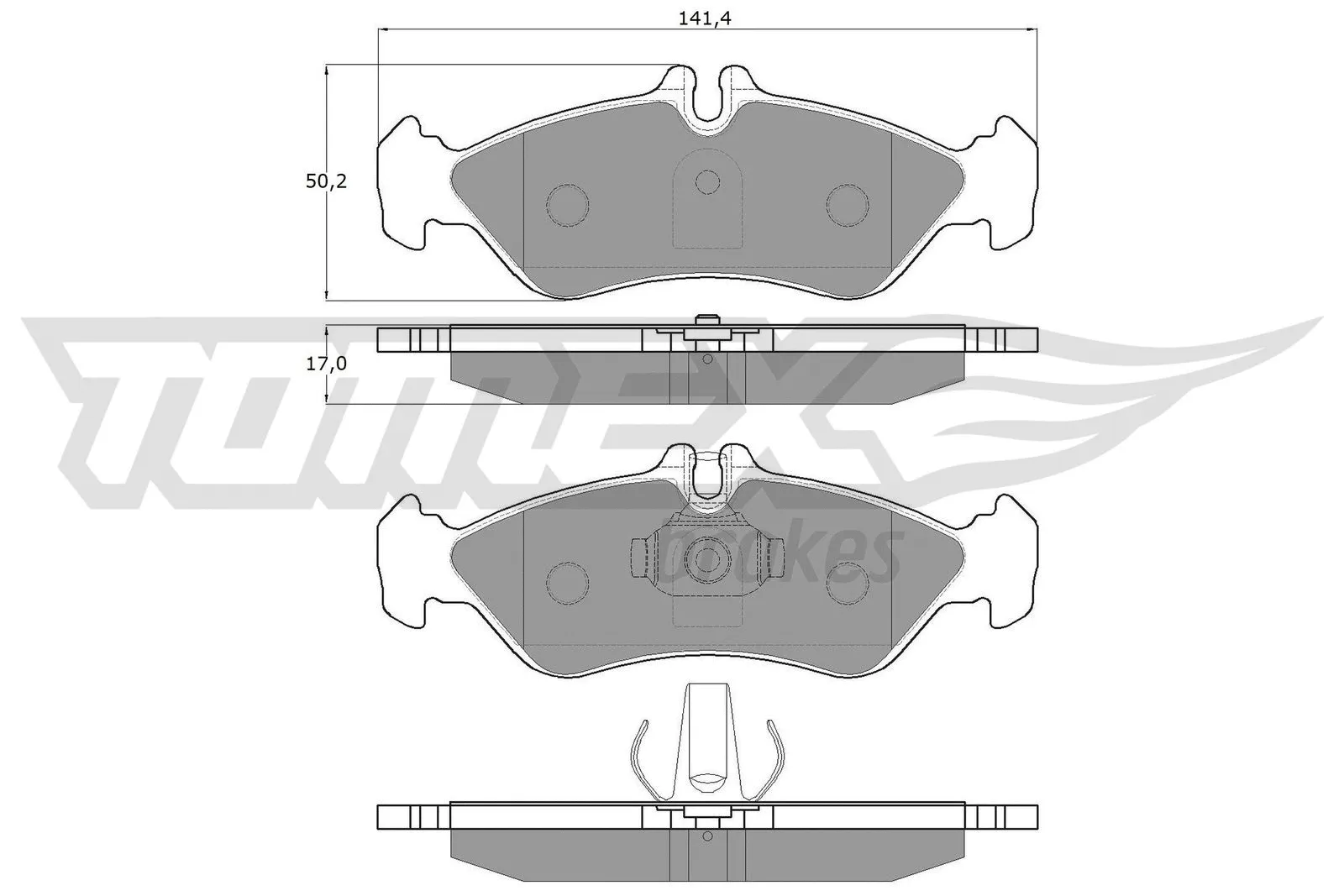 Kit de plaquettes de frein, frein à disque TOMEX Brakes TX 11-50