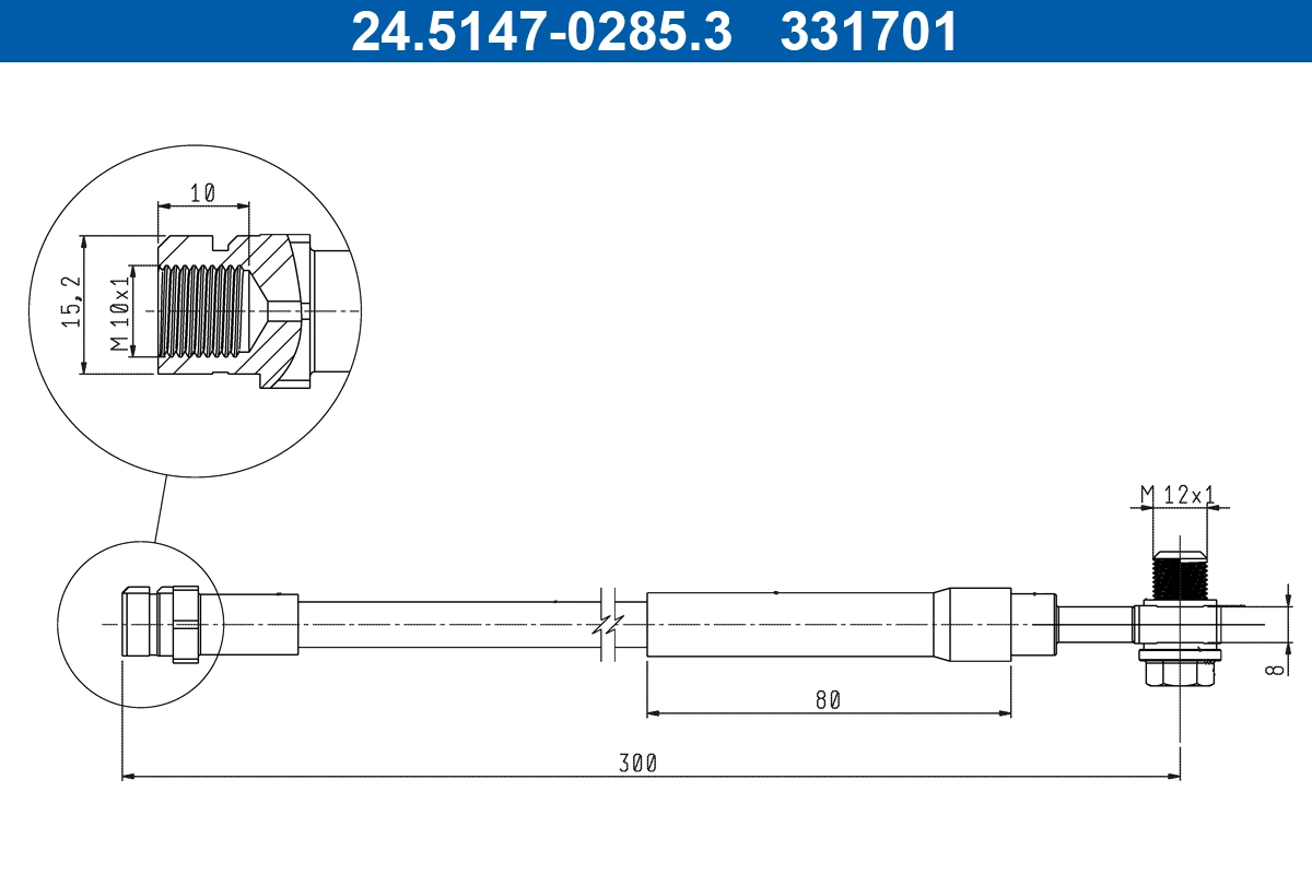 Flexible de frein ATE 24.5147-0285.3