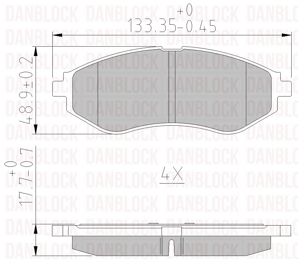 Kit de plaquettes de frein, frein à disque DANBLOCK DB 510635