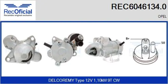 Démarreur RECOFICIAL REC6046134.0