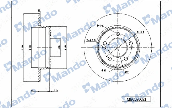 Disque de frein MANDO MBC030031