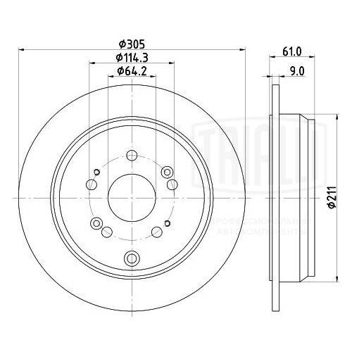 Disque de frein TRIALLI DF 230116