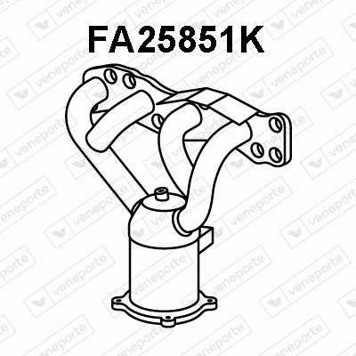 Catalyseur en coude VENEPORTE FA25851K