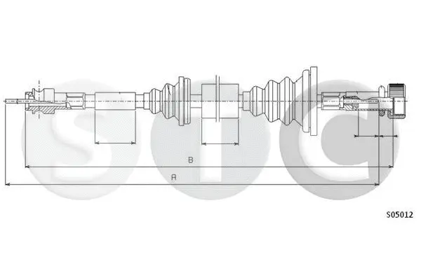 Câble flexible de commande de compteur STC T480919