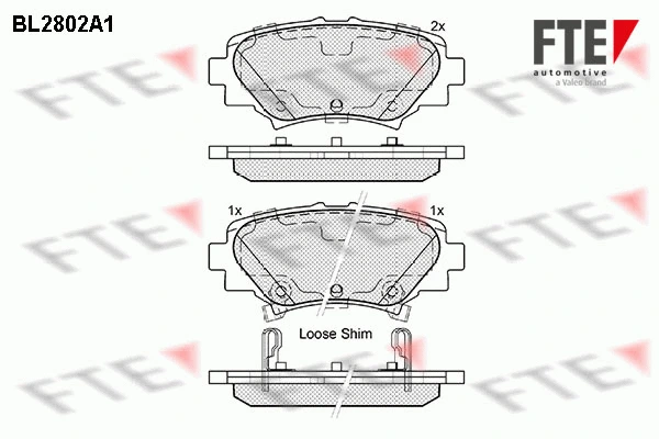 Kit de plaquettes de frein, frein à disque FTE 9010992