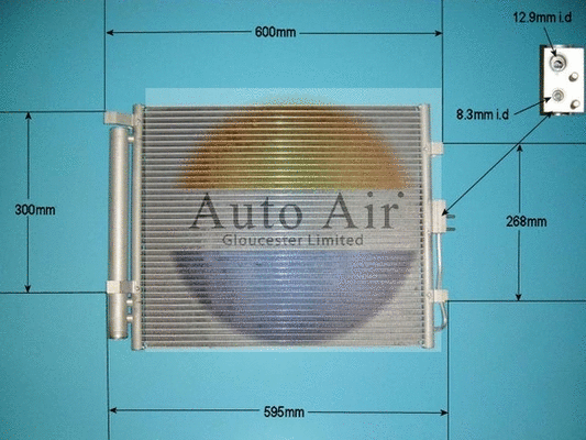 Condenseur, climatisation AUTO AIR GLOUCESTER 16-9803