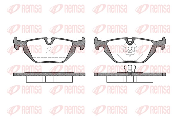 Kit de plaquettes de frein, frein à disque REMSA 0265.30
