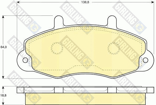 Kit de plaquettes de frein, frein à disque GIRLING 6110844