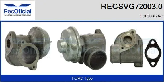 Vanne EGR RECOFICIAL RECSVG72003.0