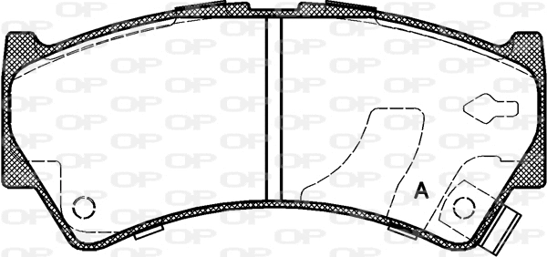 Kit de plaquettes de frein, frein à disque OPEN PARTS BPA0592.52