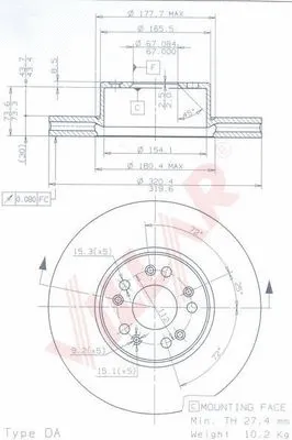 Disque de frein VILLAR 628.2174