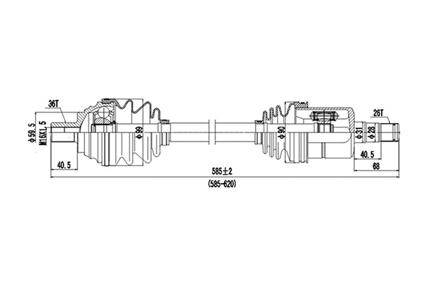 Arbre de transmission DYNAMATRIX DDS261093