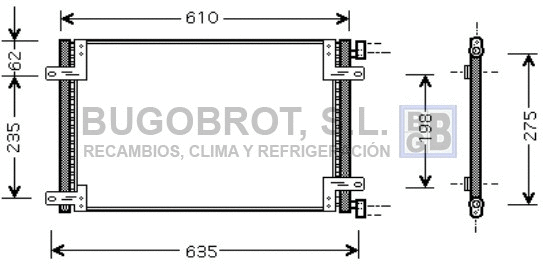 Condenseur, climatisation BUGOBROT 62-FT5255