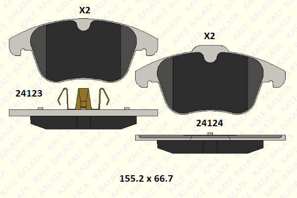 Kit de plaquettes de frein, frein à disque KALE 24123 203 05