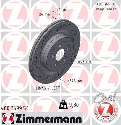 Disque de frein ZIMMERMANN 400.3699.54