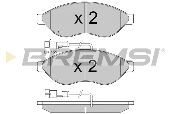 Kit de plaquettes de frein, frein à disque BREMSI BP3868