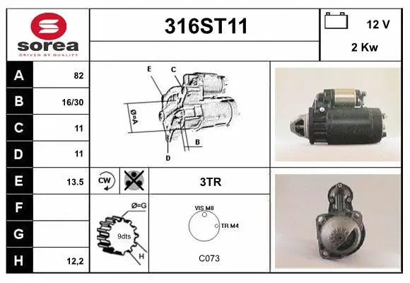 Démarreur STARTCAR 316ST11
