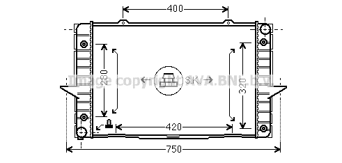 Radiateur, refroidissement du moteur PRASCO VO2093