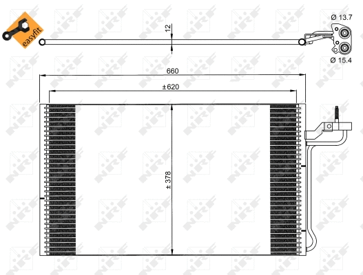 Condenseur, climatisation NRF 35882