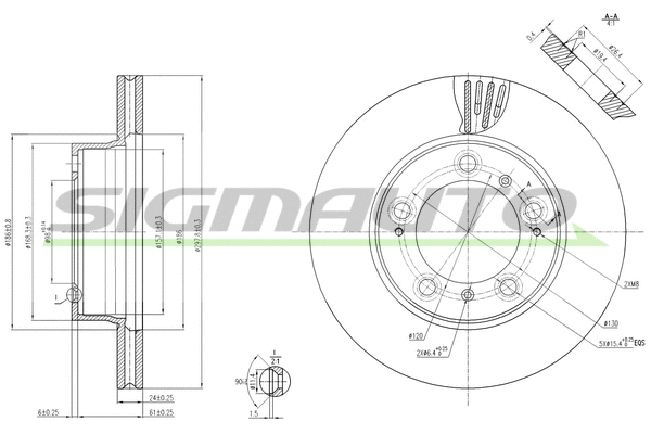 Disque de frein SIGMAUTO DBB293V