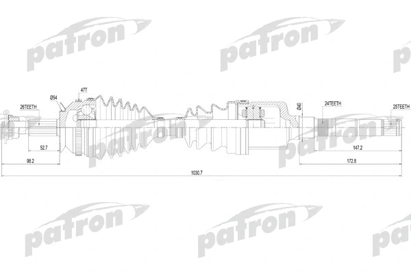 Arbre de transmission PATRON PDS2818