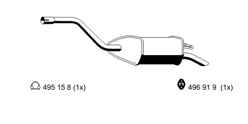 Silencieux arrière ERNST 344180
