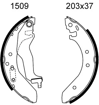 Jeu de mâchoires de frein BSF 01509